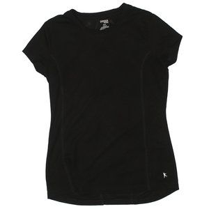 !- 2 Large (10-12) Black Tshirts Gymnastics, Cheer, Tumbling, Sports